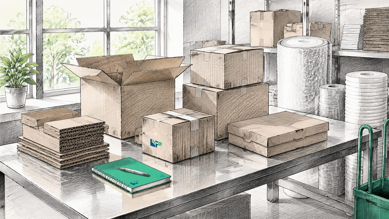 Corrugated boxes and protective packaging materials