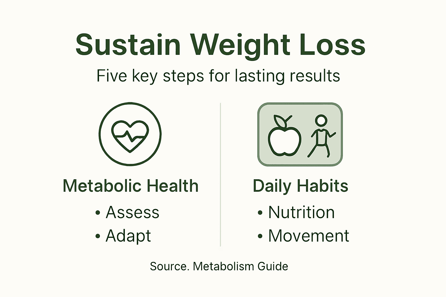 Infographic steps for lasting natural weight loss