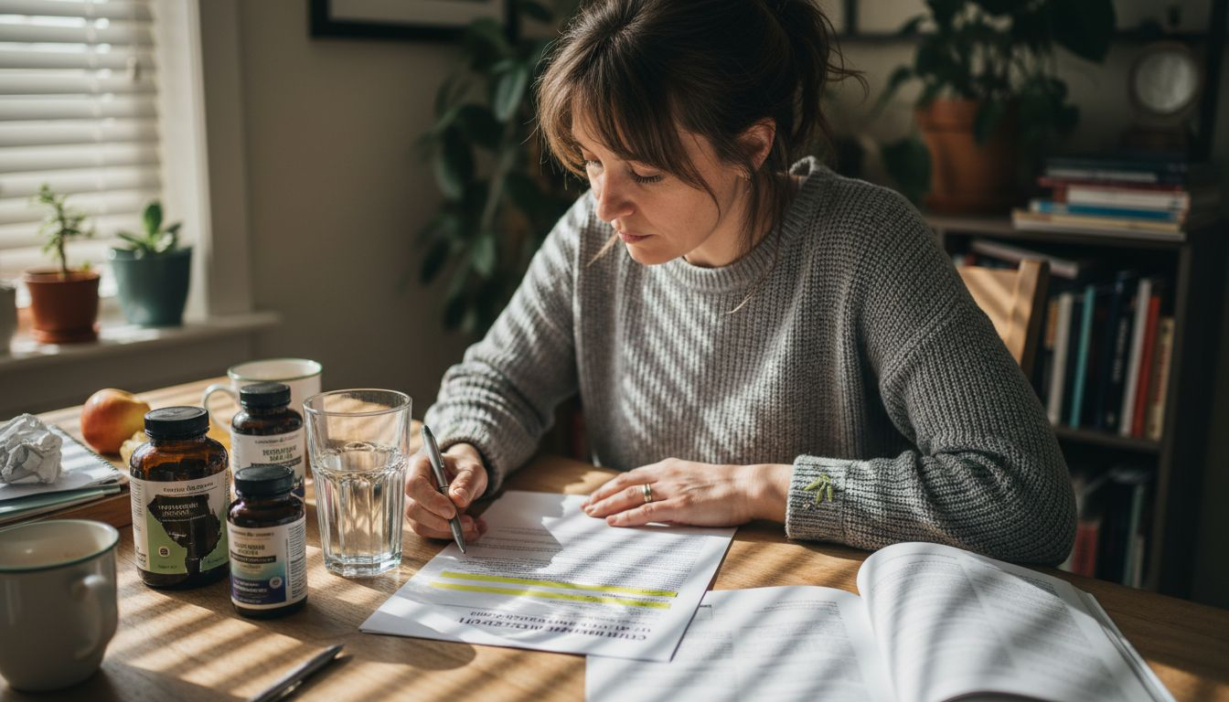Dietitian reviews gut bacteria research at table