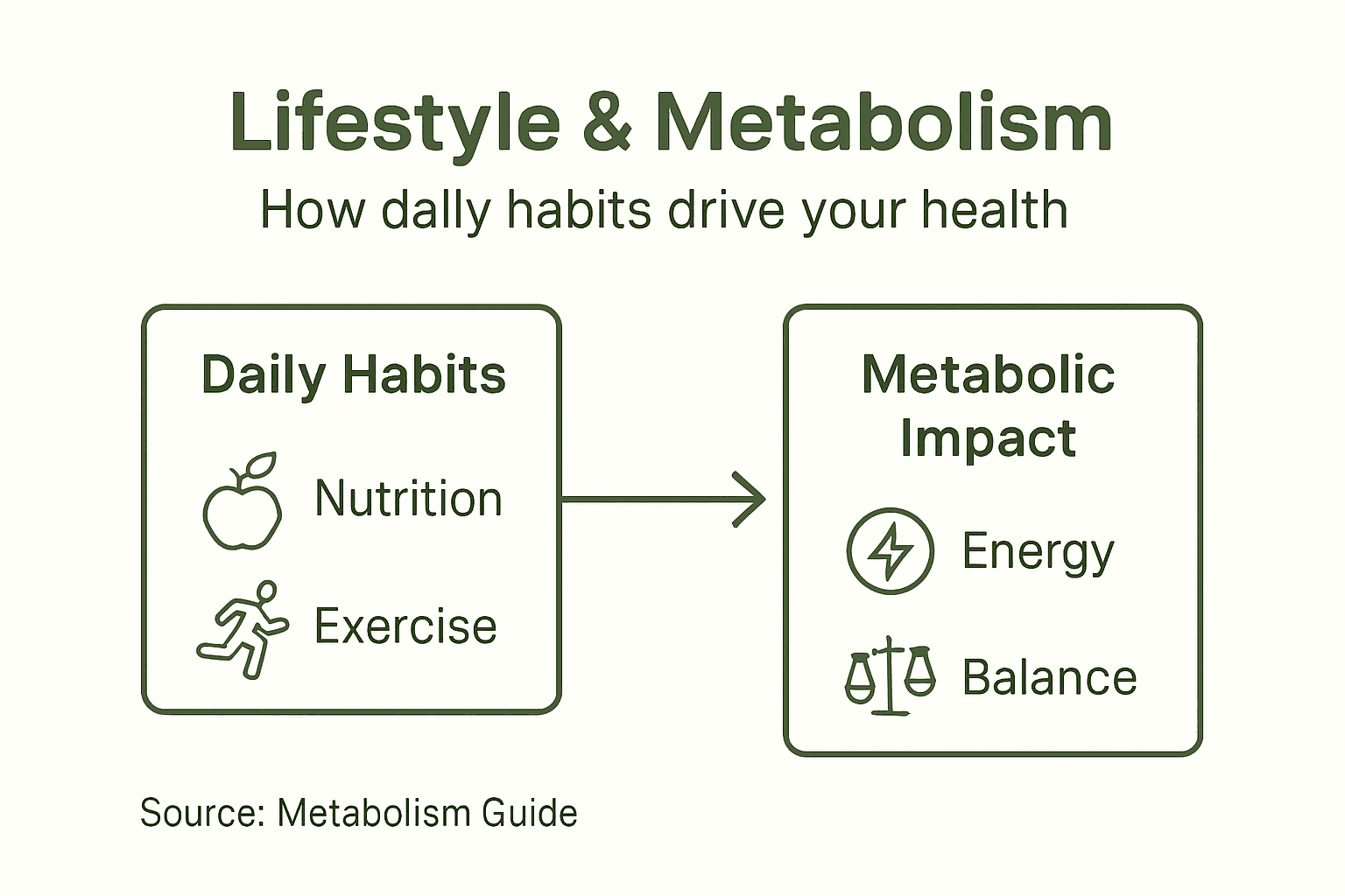 Infographic on lifestyle and metabolism habits