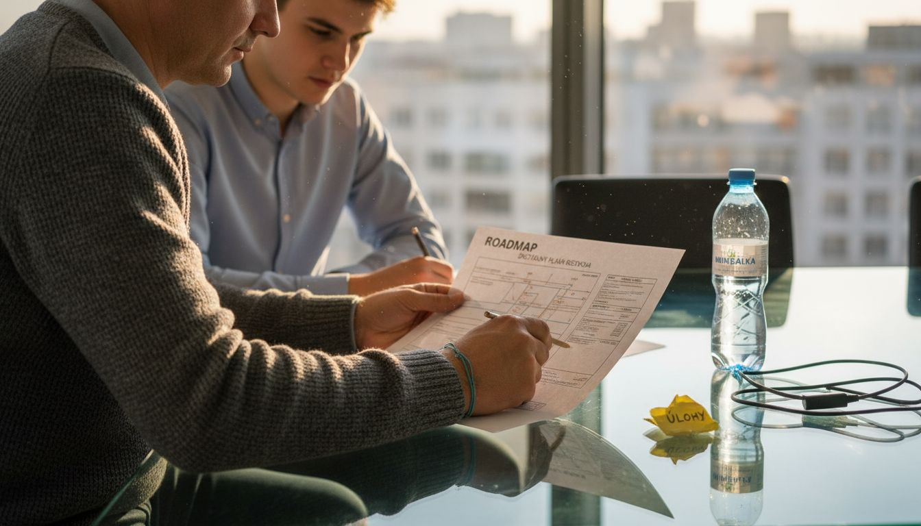 Manažér rozoberá stratégiu digitálnej transformácie firmy