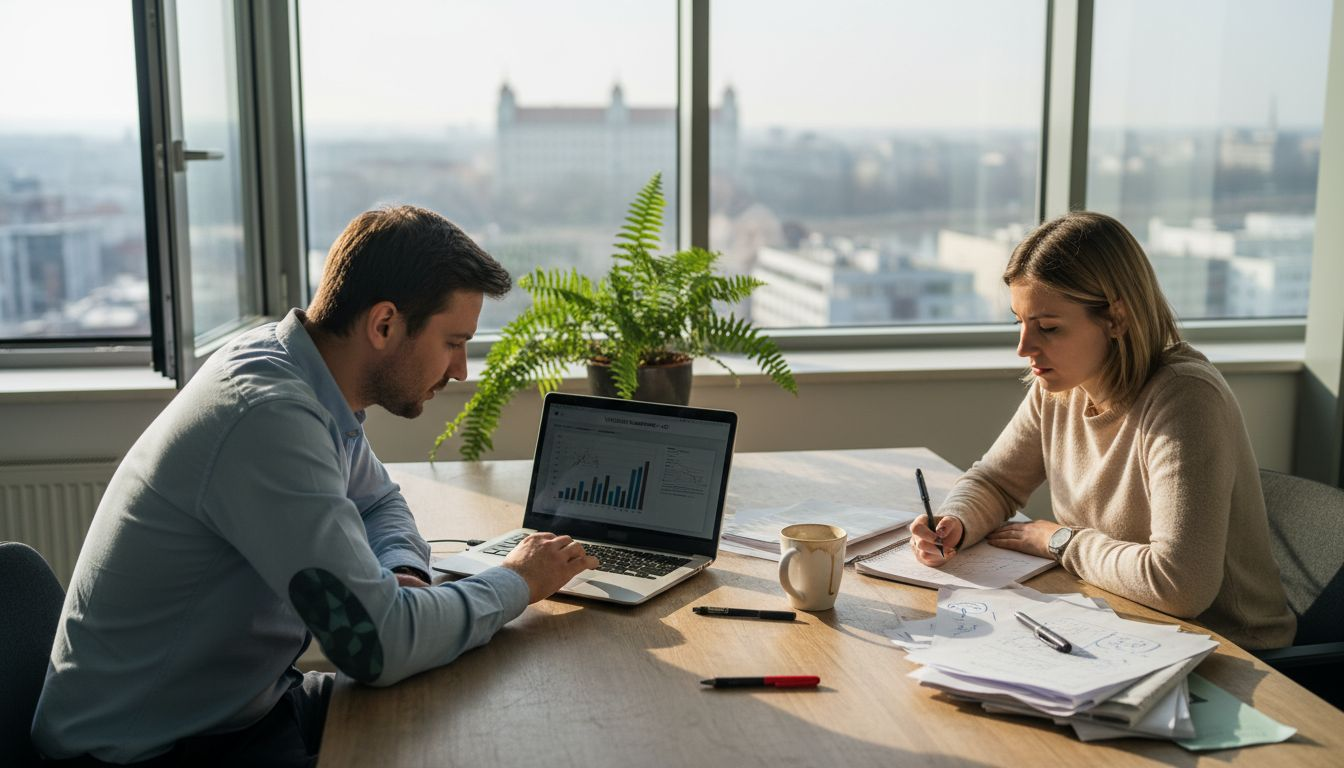 Tím v kancelárii rozoberá nové marketingové stratégie a hľadá najlepšie spôsoby, ako osloviť zákazníkov.