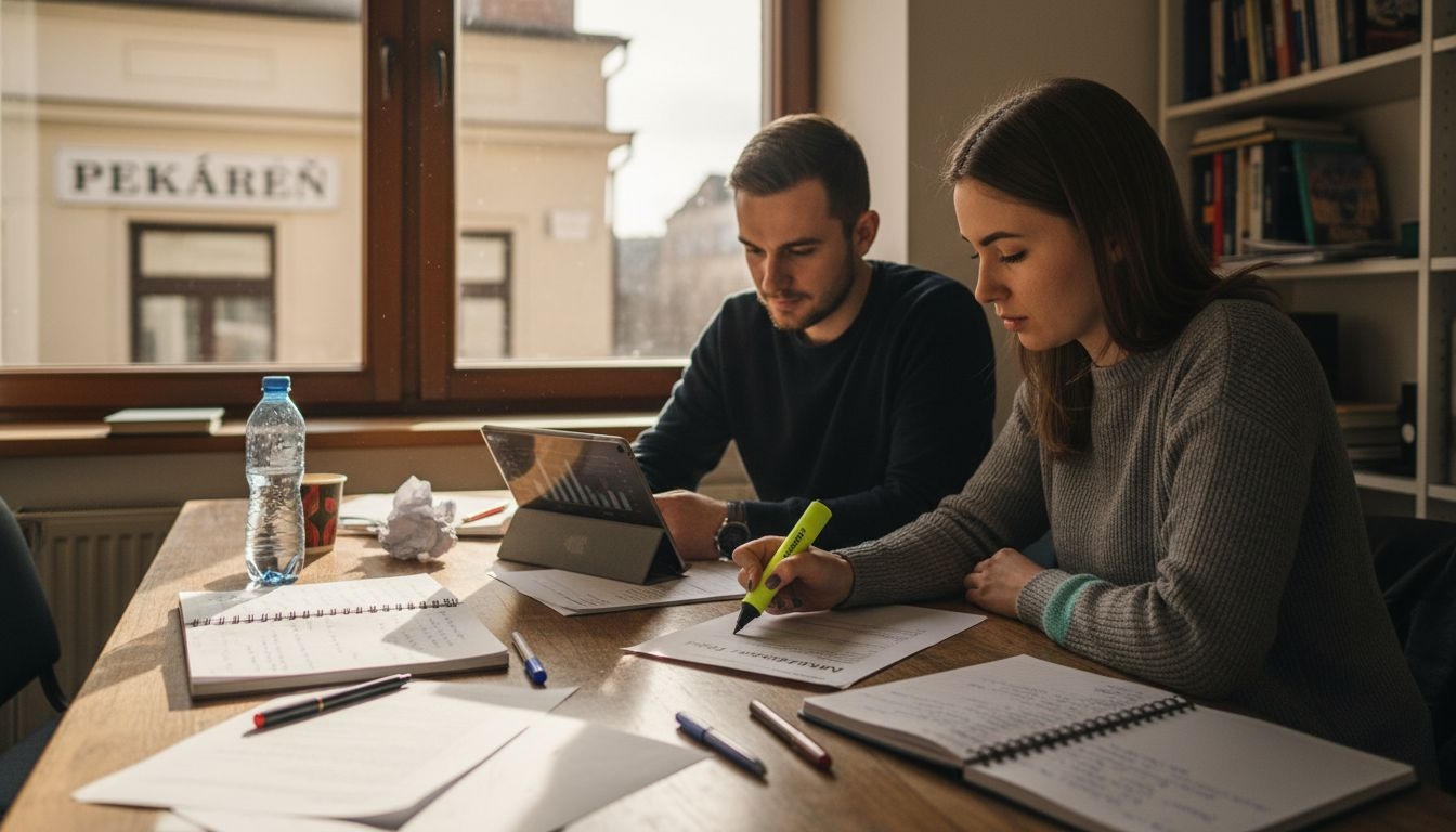 Majitelia malých firiem sa v kancelárii spoločne zamýšľajú nad tým, ako efektívne naplánovať svoju marketingovú stratégiu.