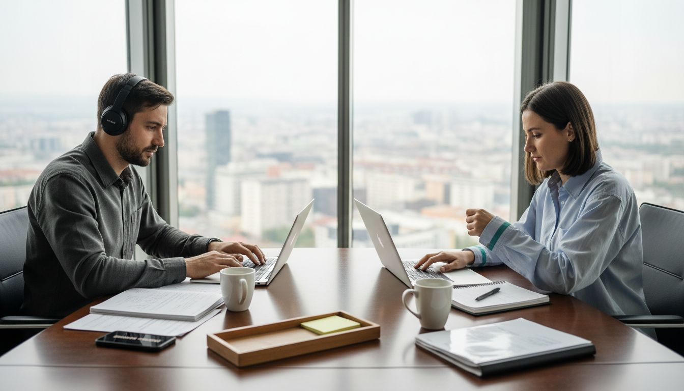 Tím kolegov si spoločne plánuje obsahovú stratégiu pre marketing.