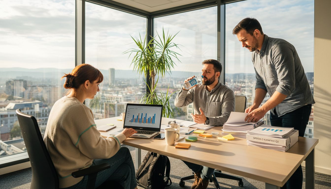 Tím spoločne pracuje na projekte automatizácie marketingu.