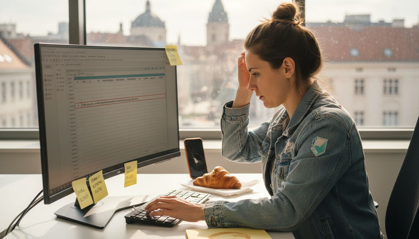 Žena si pripravuje URL adresu kampane a pridáva k nej UTM parametre, aby mohla lepšie sledovať výsledky.