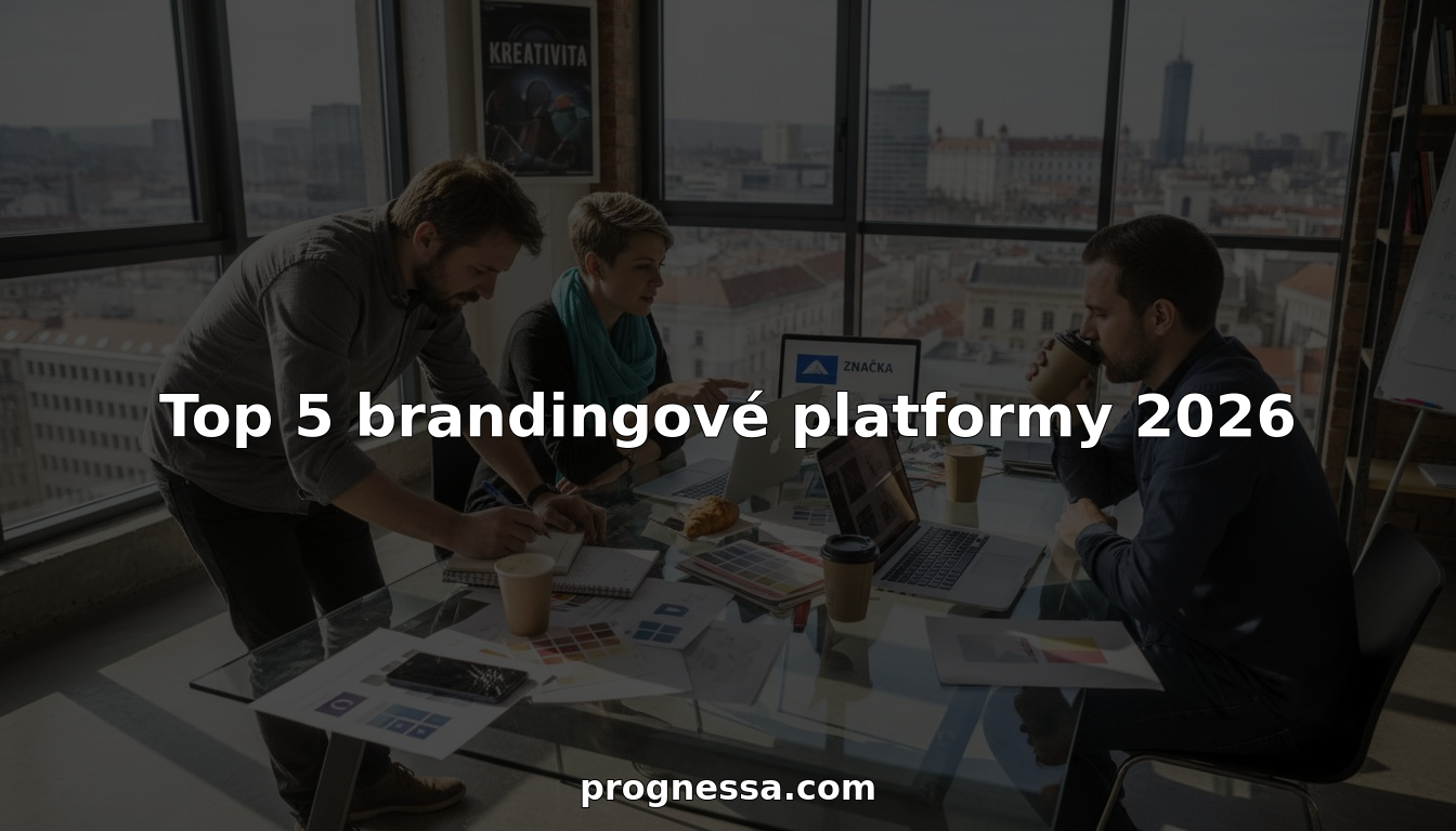 Tím zodpovedný za firemnú identitu pracuje spoločne v presvetlenej kancelárii.