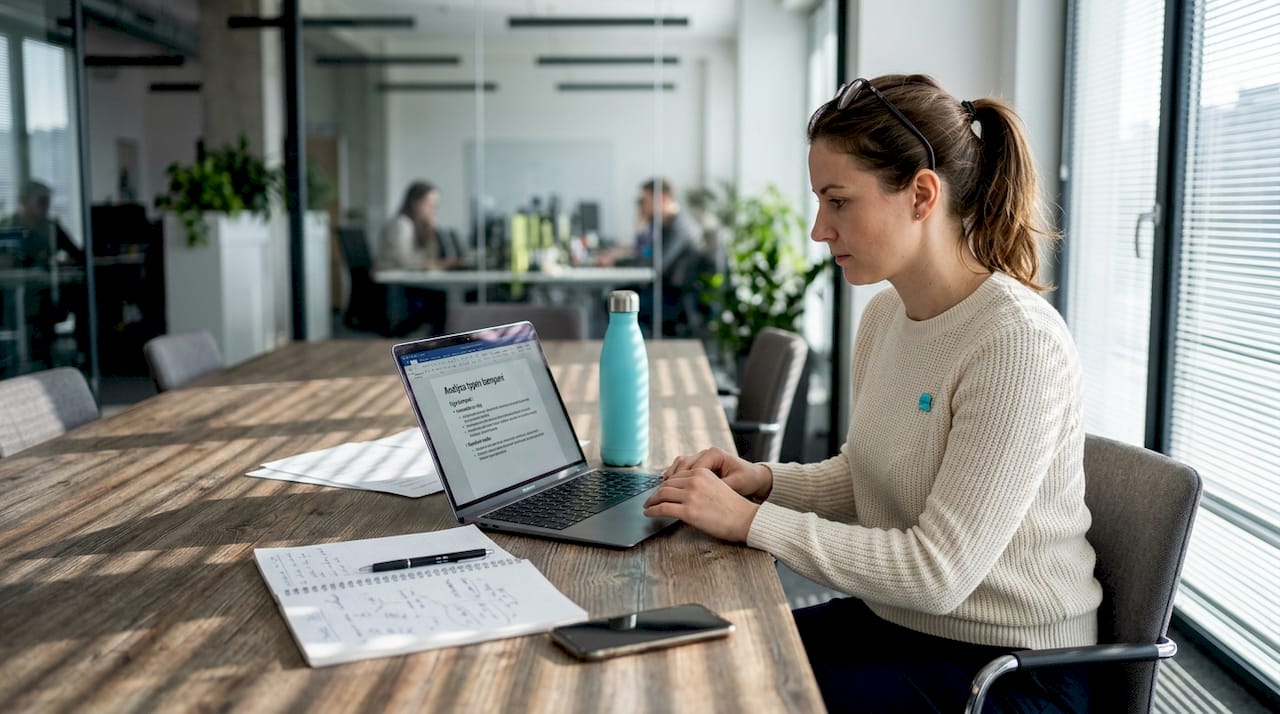 Žena si vyberá typ kampane v Google Ads