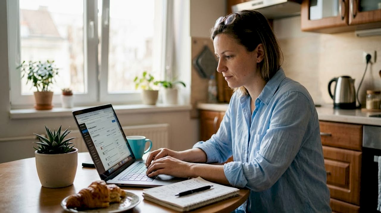 Majiteľ malej firmy, ktorý si spravuje sociálne siete sám