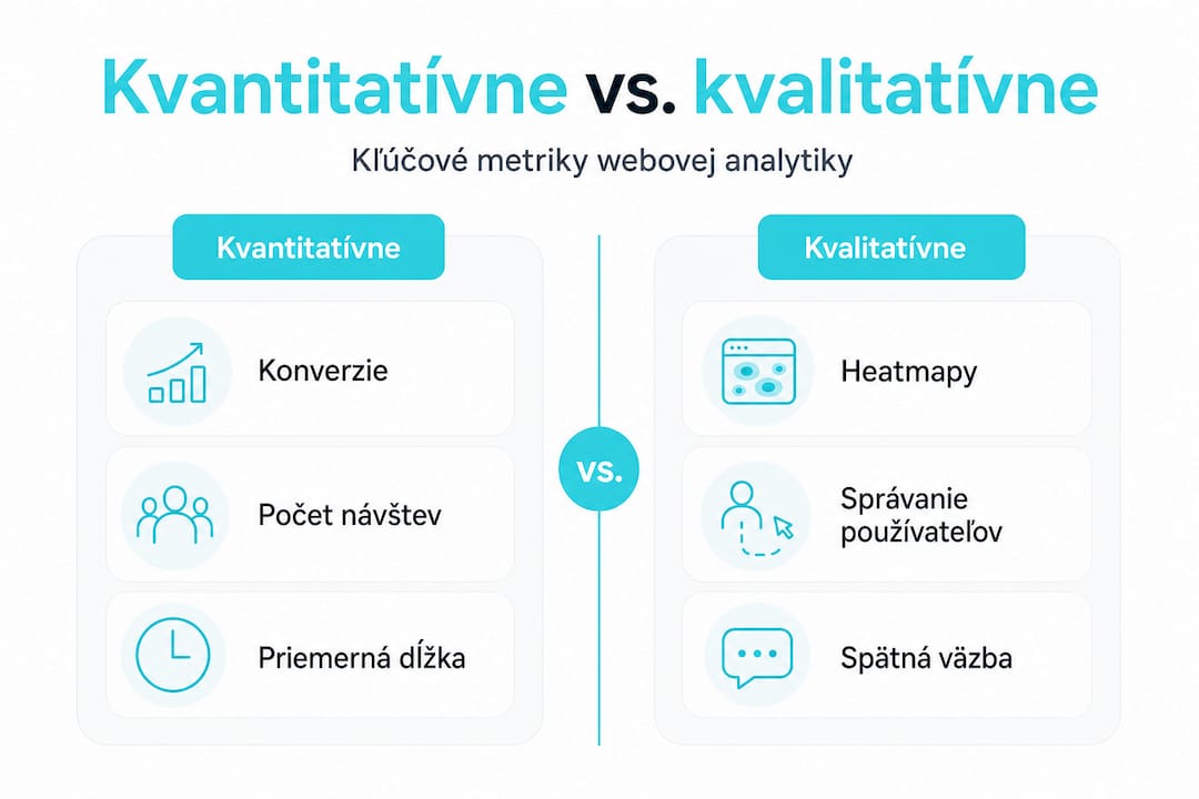 Prehľadová grafika: rozdiely medzi kvantitatívnou a kvalitatívnou analýzou