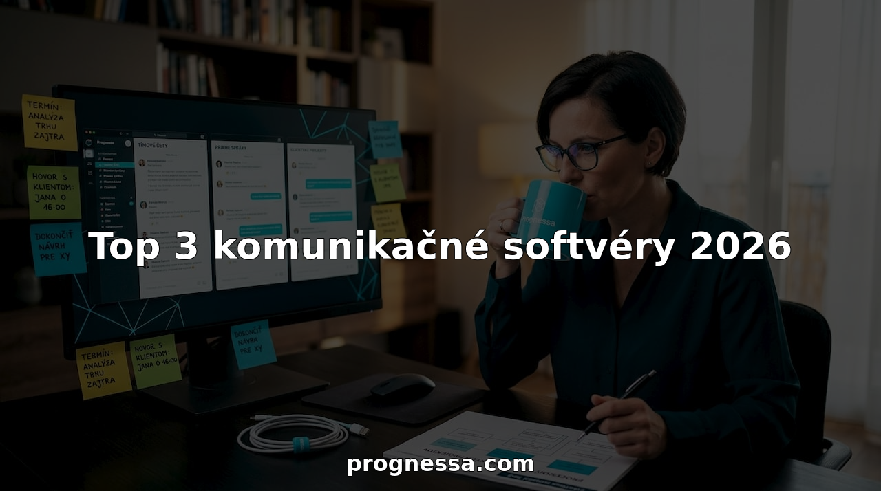 Podnikateľka sedí za stolom a vybavuje pracovné záležitosti cez rôzne komunikačné aplikácie.