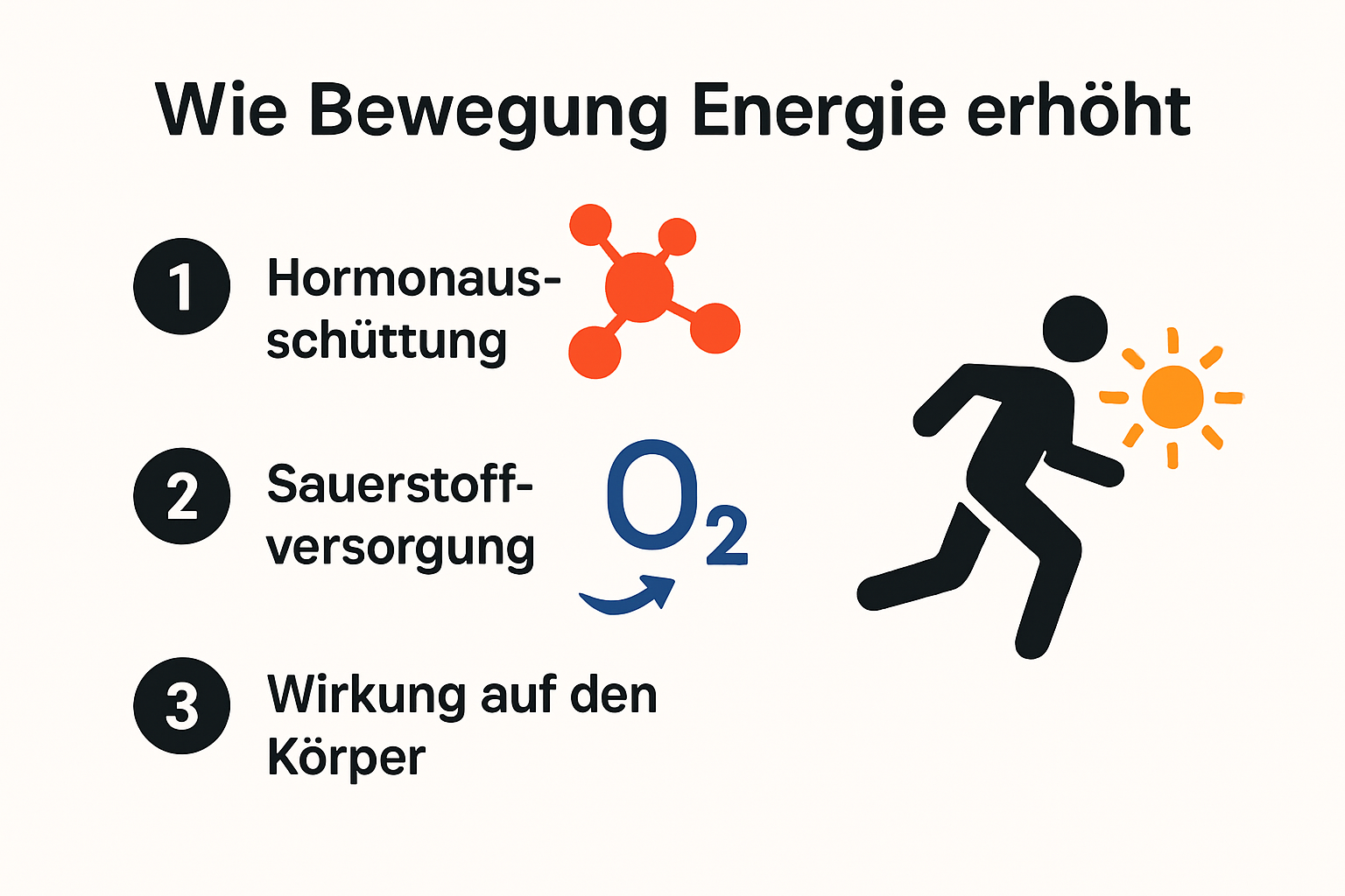 Infografik: So wirkt Bewegung gegen Müdigkeit im Körper