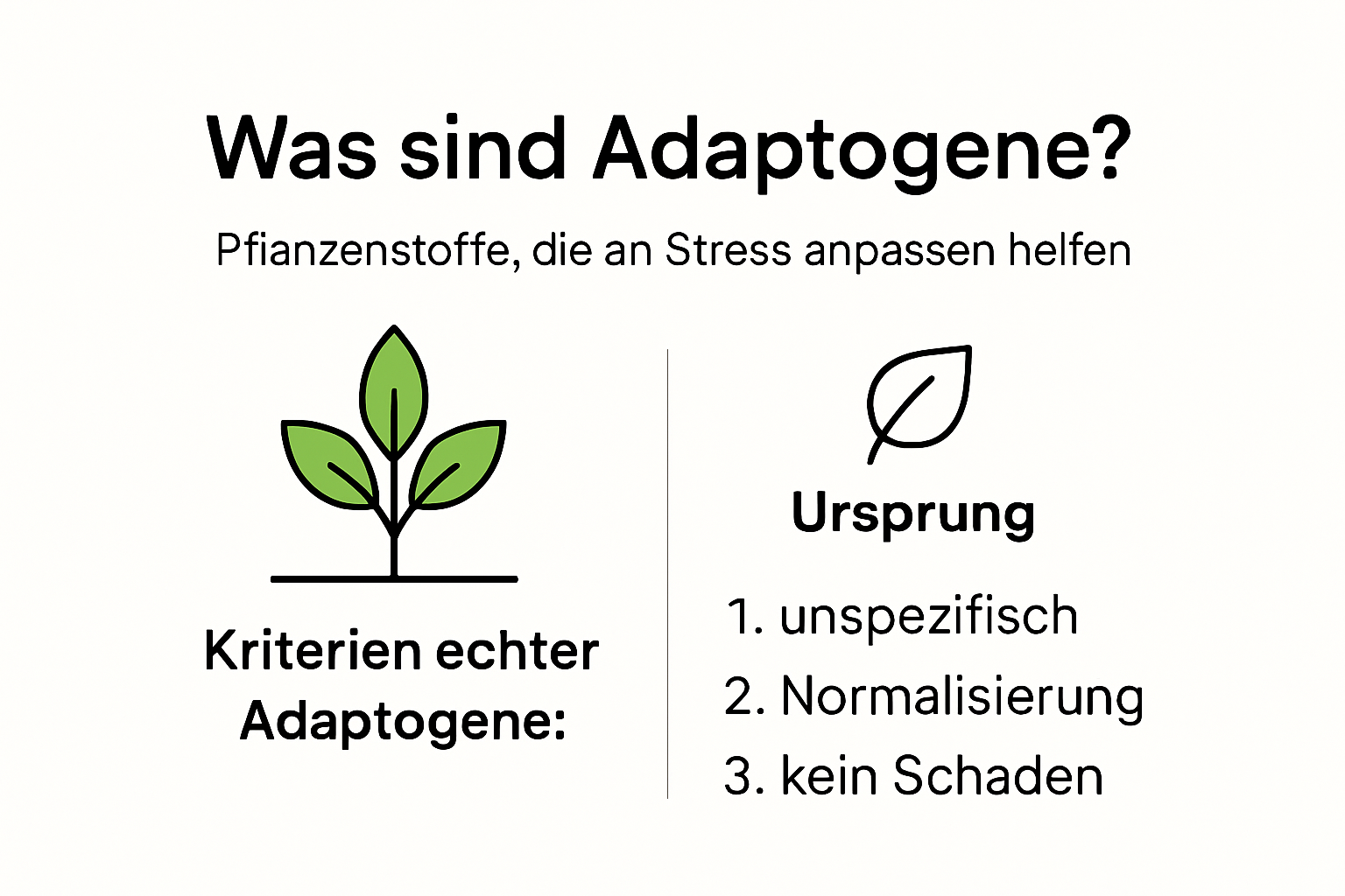 Infografik: Was sind Adaptogene und ihre Hauptmerkmale