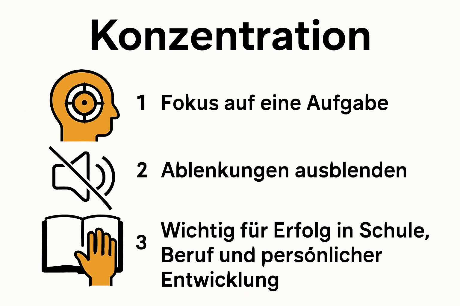 Infografik: Was ist Konzentration und warum ist sie wichtig?