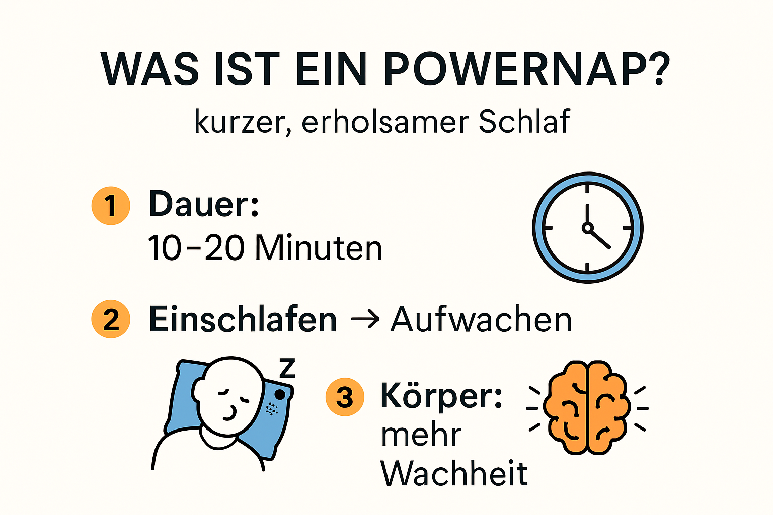 Infografik: Was ist ein Powernap und wie funktioniert er?
