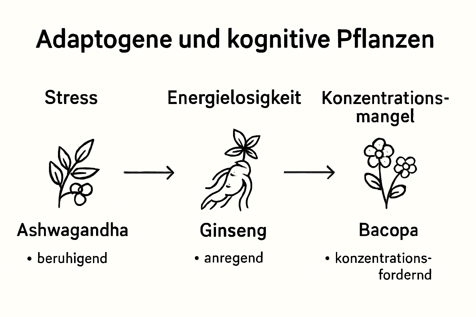 Infographic with popular plant supplements and their health benefits