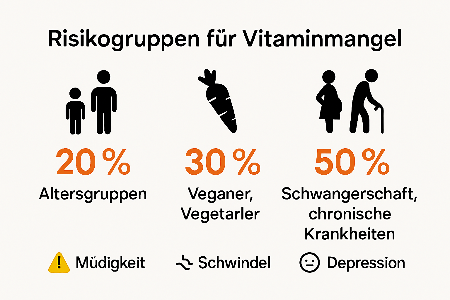 Infografik Vitaminmangel Risikogruppen Übersicht