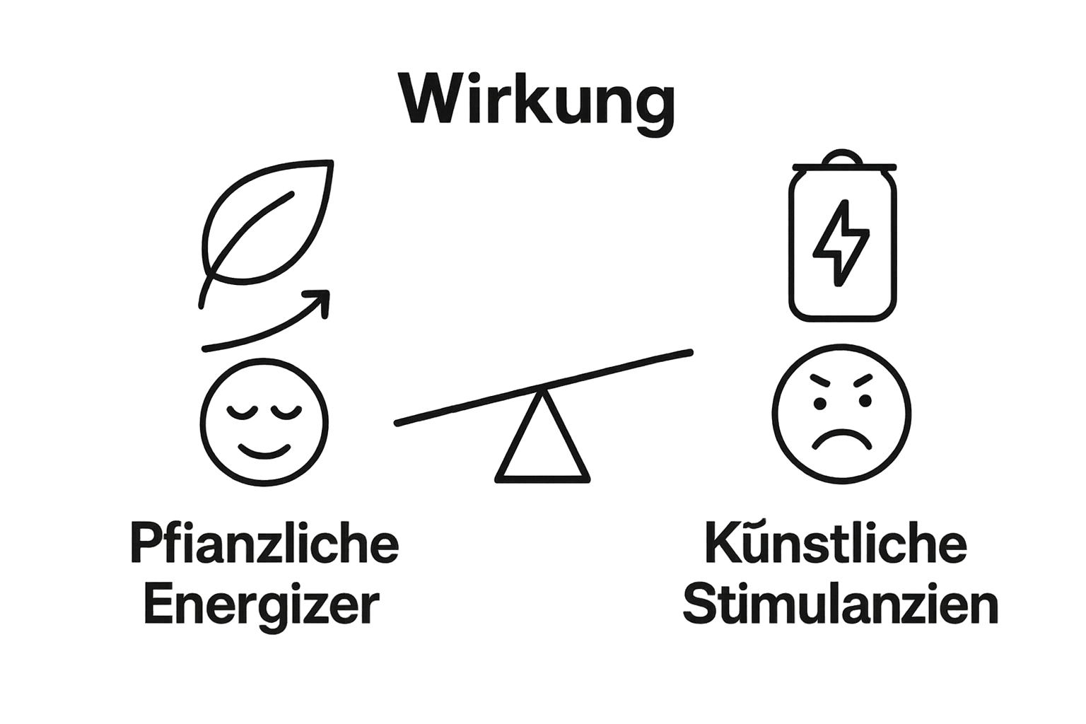 Infographic comparing herbal and artificial energy sources