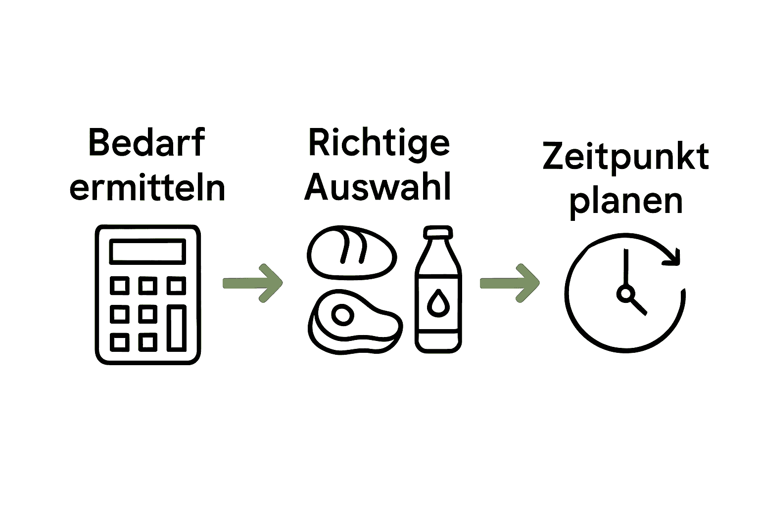 Infografik zu Pre-Workout Ernährung mit Kalorienrechner, Essen und Uhr