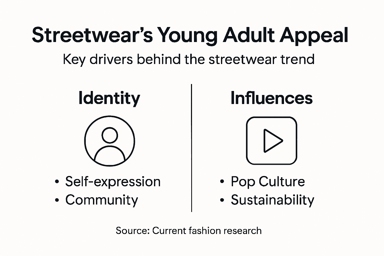 Infografica sulle tendenze streetwear tra i giovani