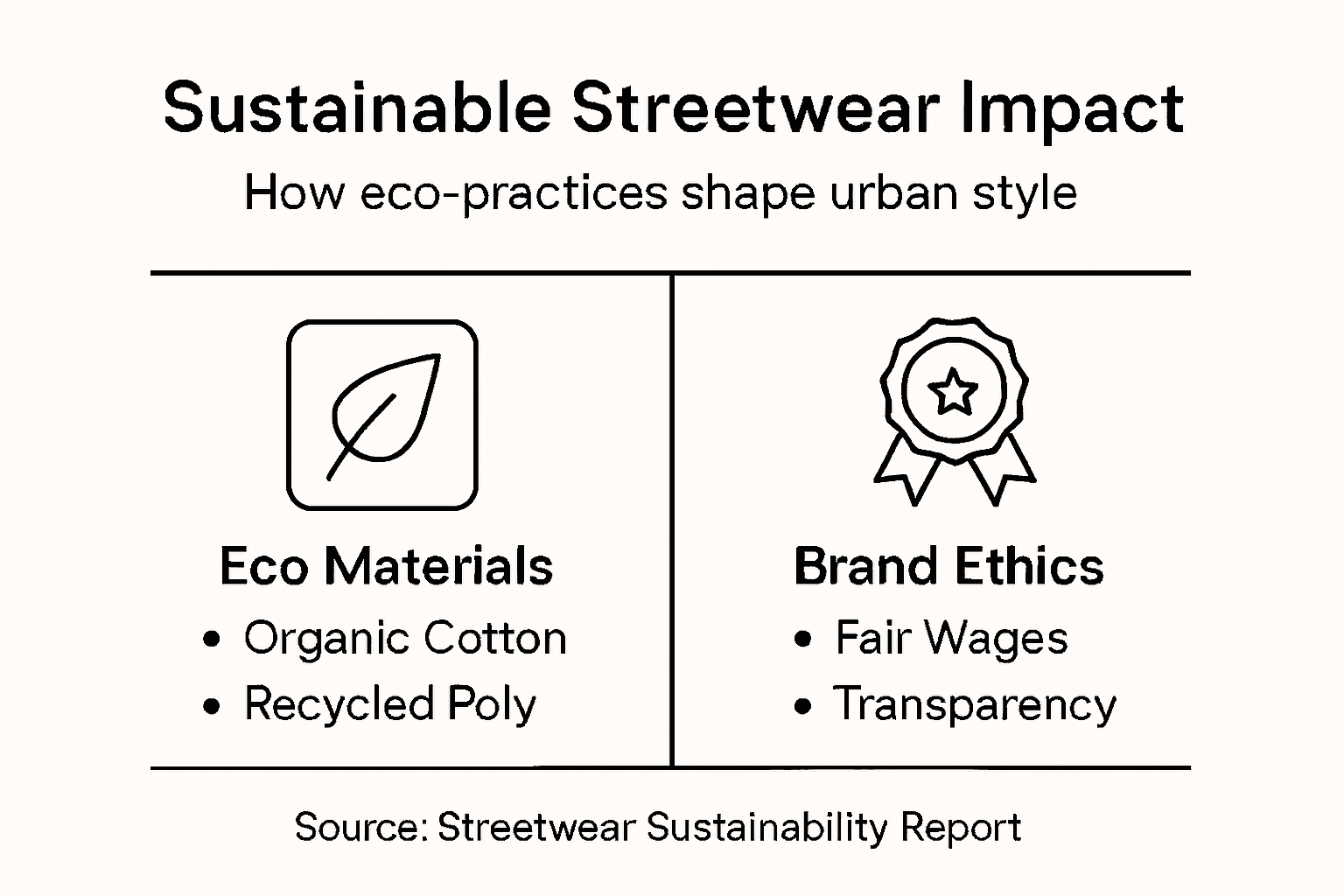 Infographic on eco materials and brand ethics