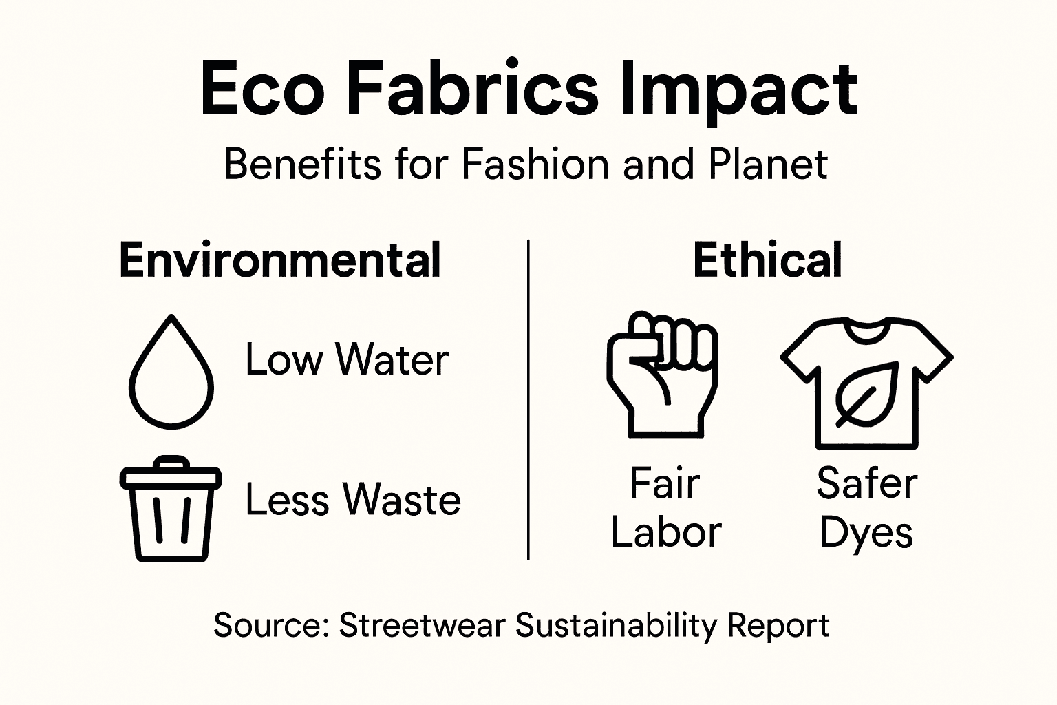 Infographic: eco fabrics benefits for fashion