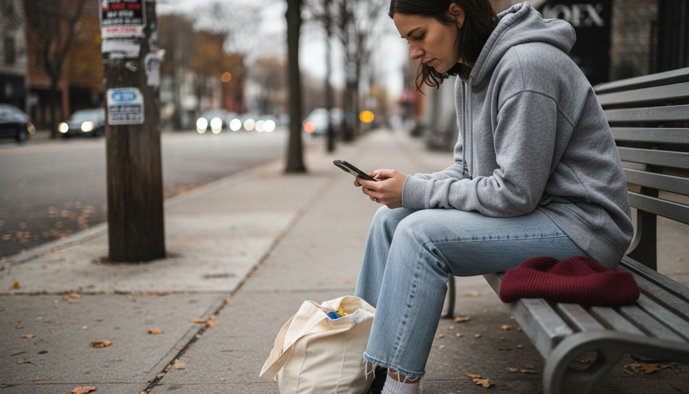 Streetwear aus Bio-Baumwolle, getragen in der Stadt