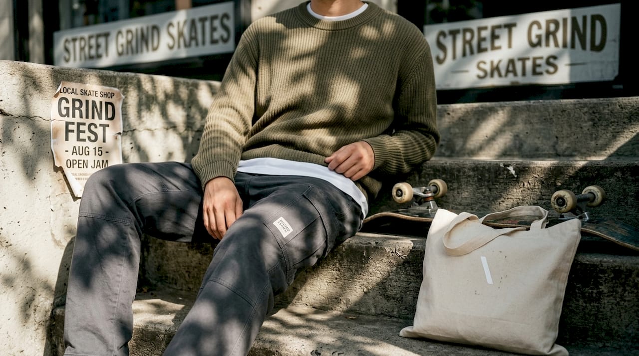 Mixing textures with sustainable streetwear