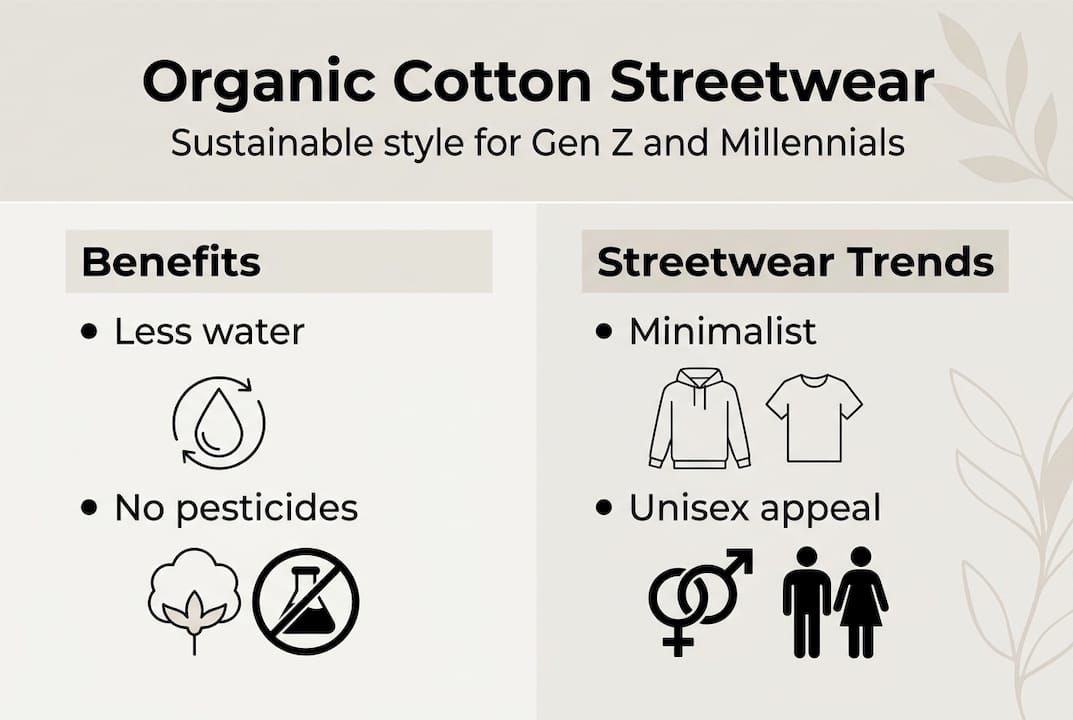 Infographic organic cotton streetwear benefits