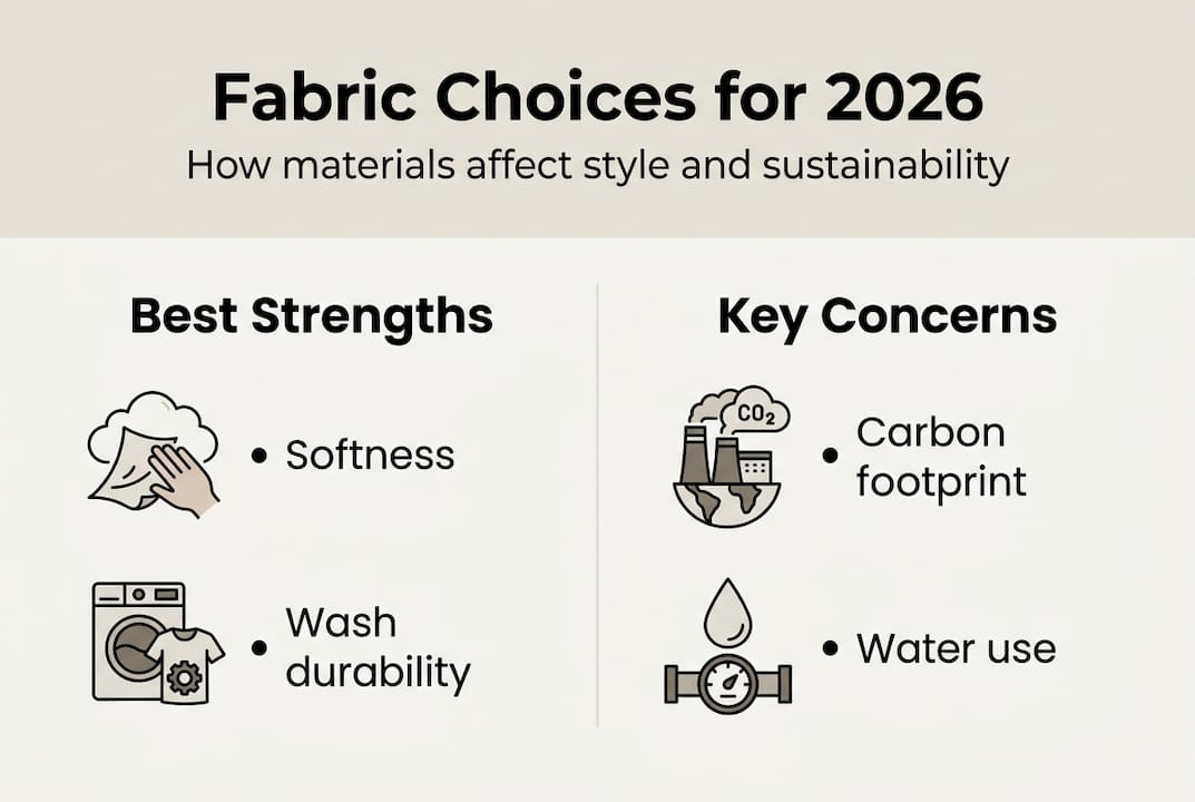 Infographie comparant les points forts et les limites des tissus