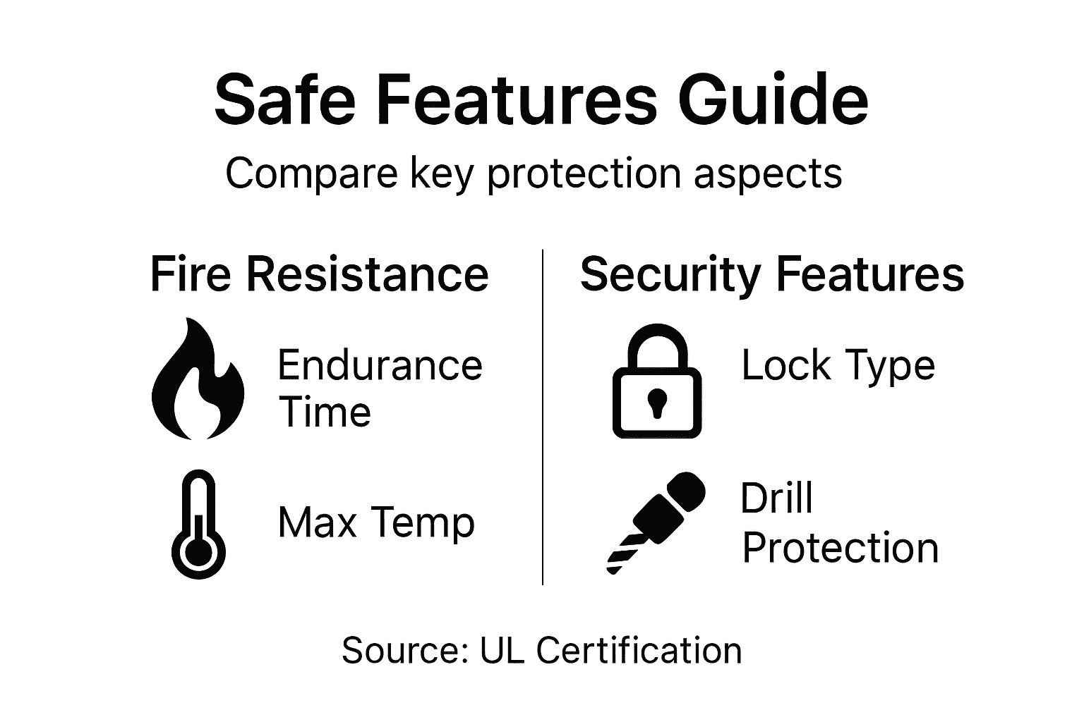 Infographic of safe features and ratings