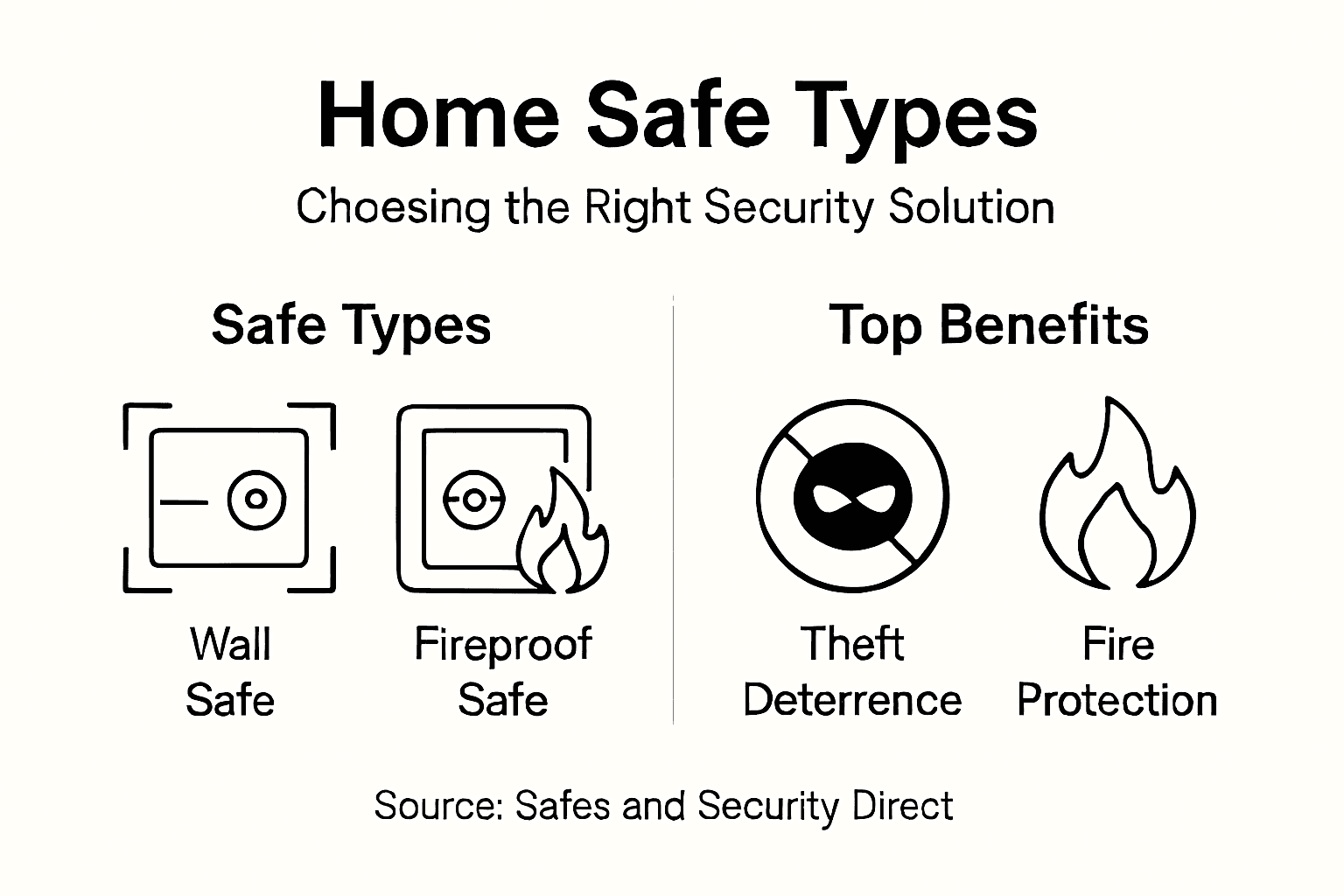 Infographic of safe types and top benefits