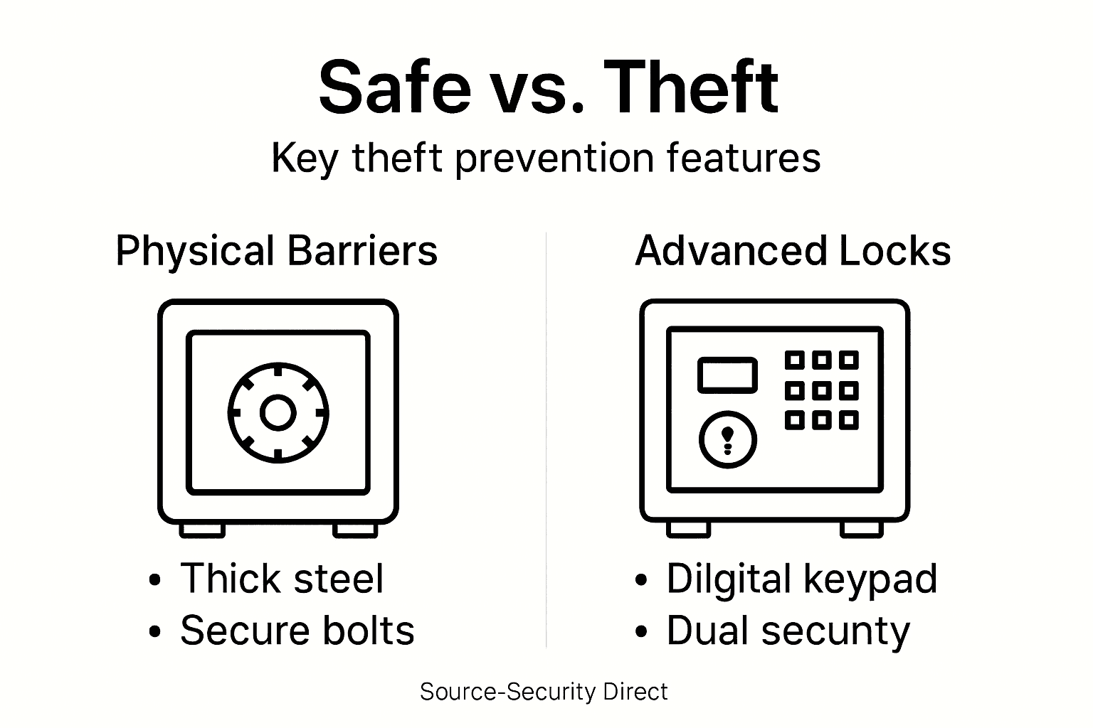 Infographic highlights safe theft prevention features