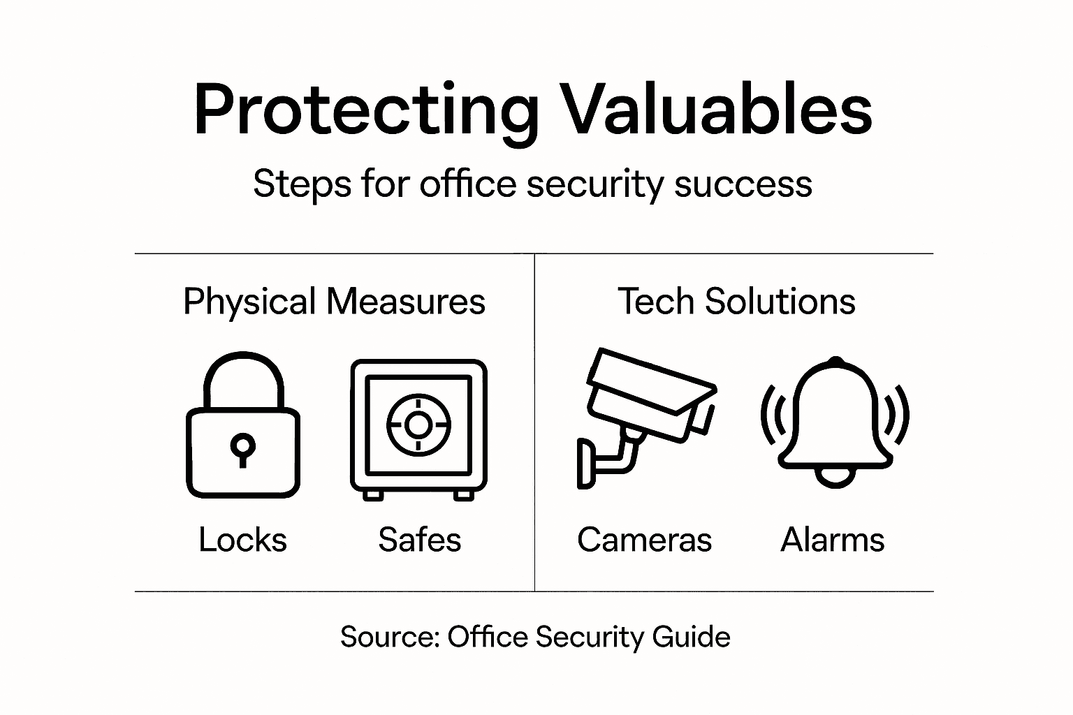 Infographic showing office security steps