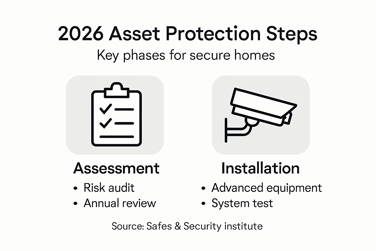 Infographic of main home protection steps