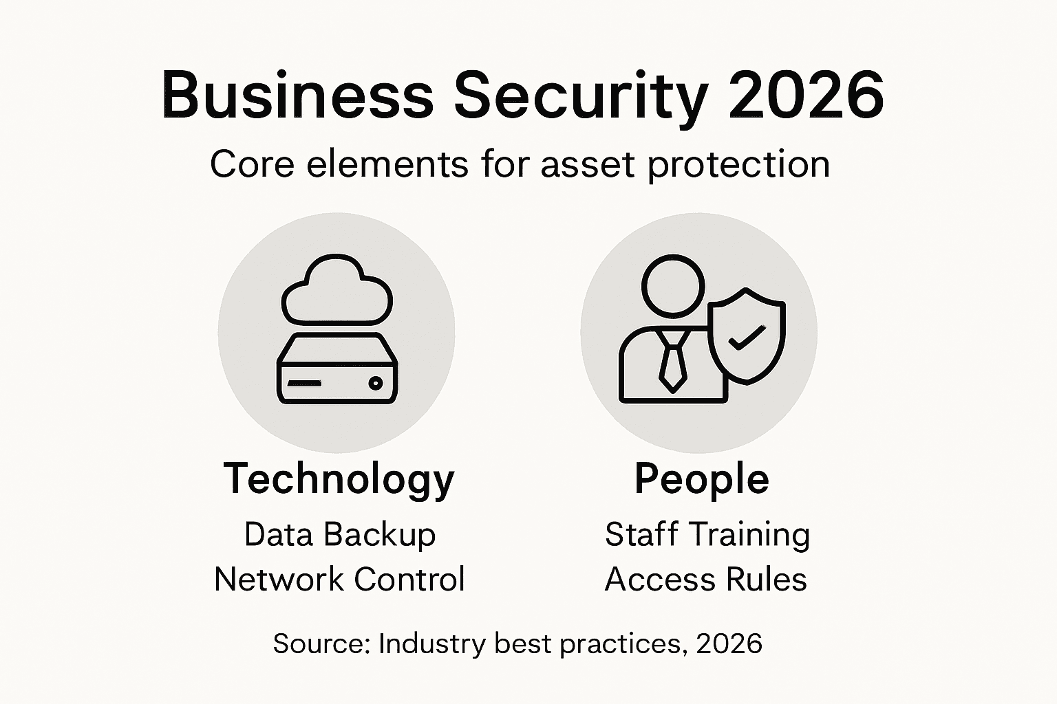 Infographic outlining security solutions for businesses