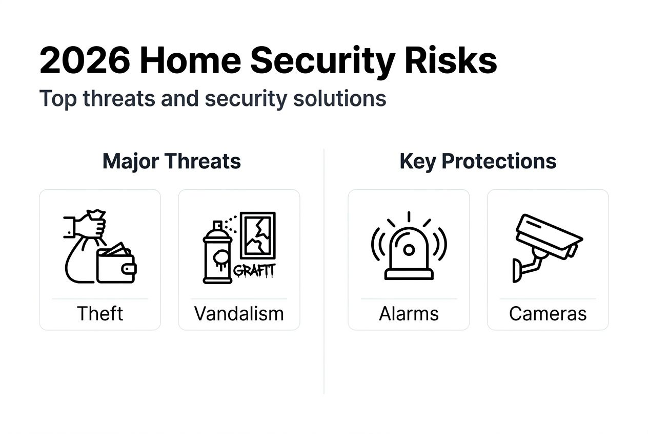 Infographic with 2026 security risks and solutions