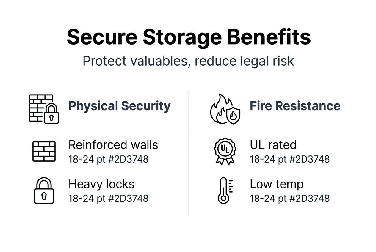 Infographic about secure storage core benefits