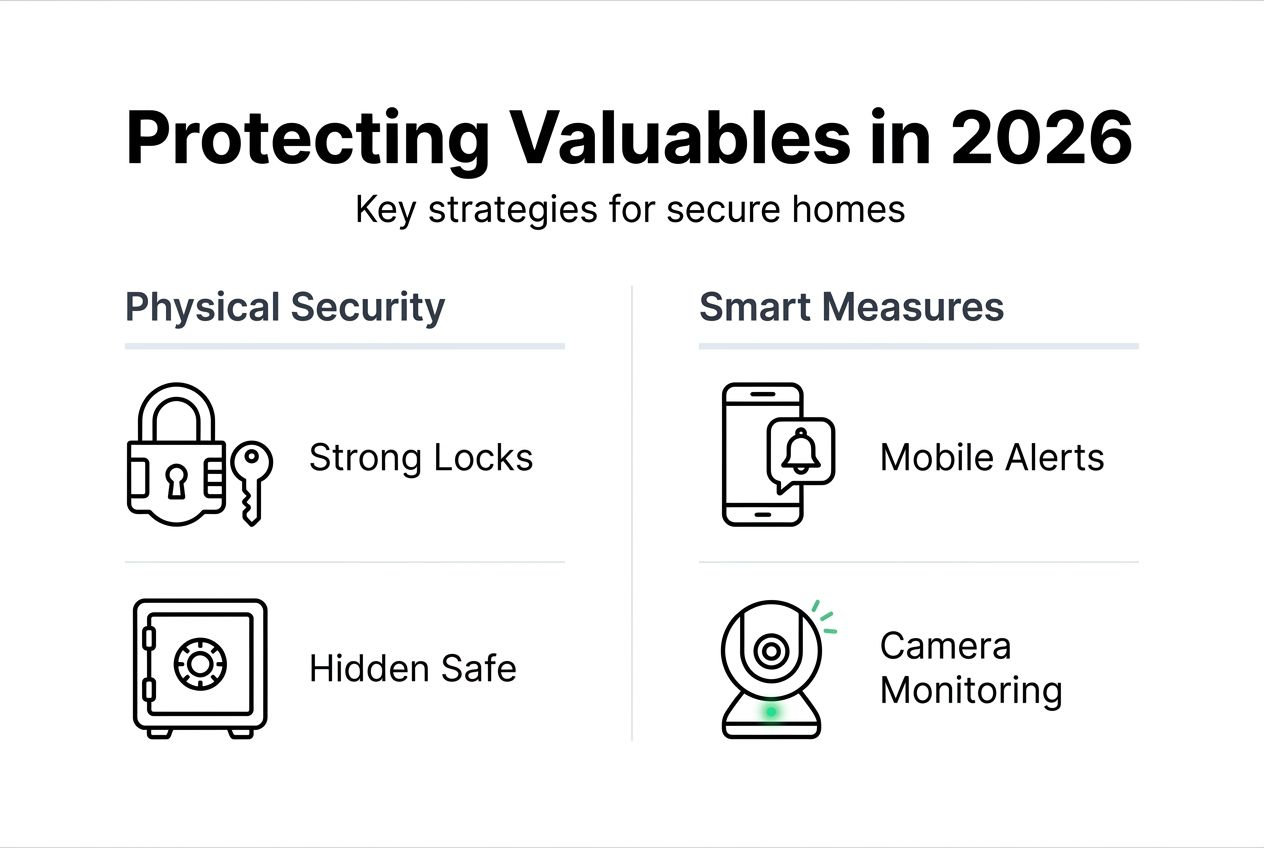 Infographic with top security strategies for 2026