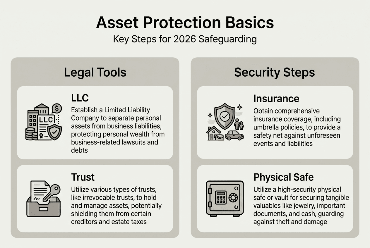Infographic basic asset protection strategies