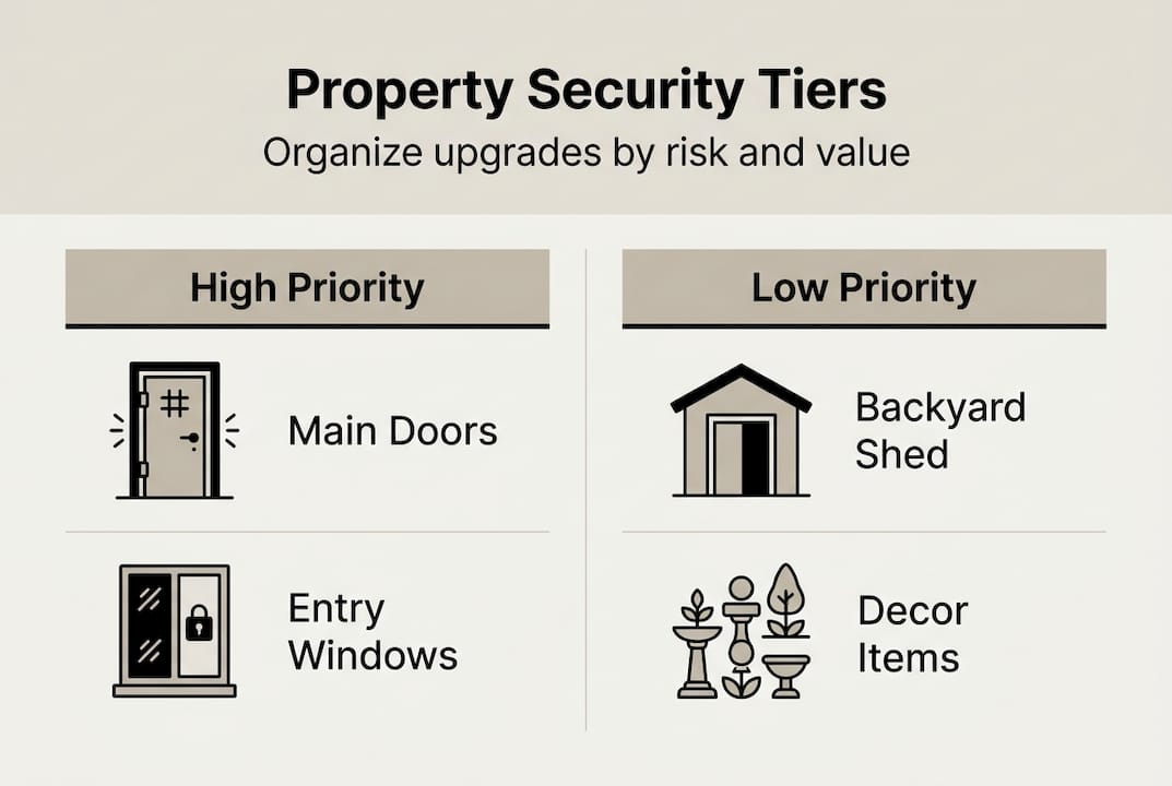 Infographic prioritizing security upgrade areas