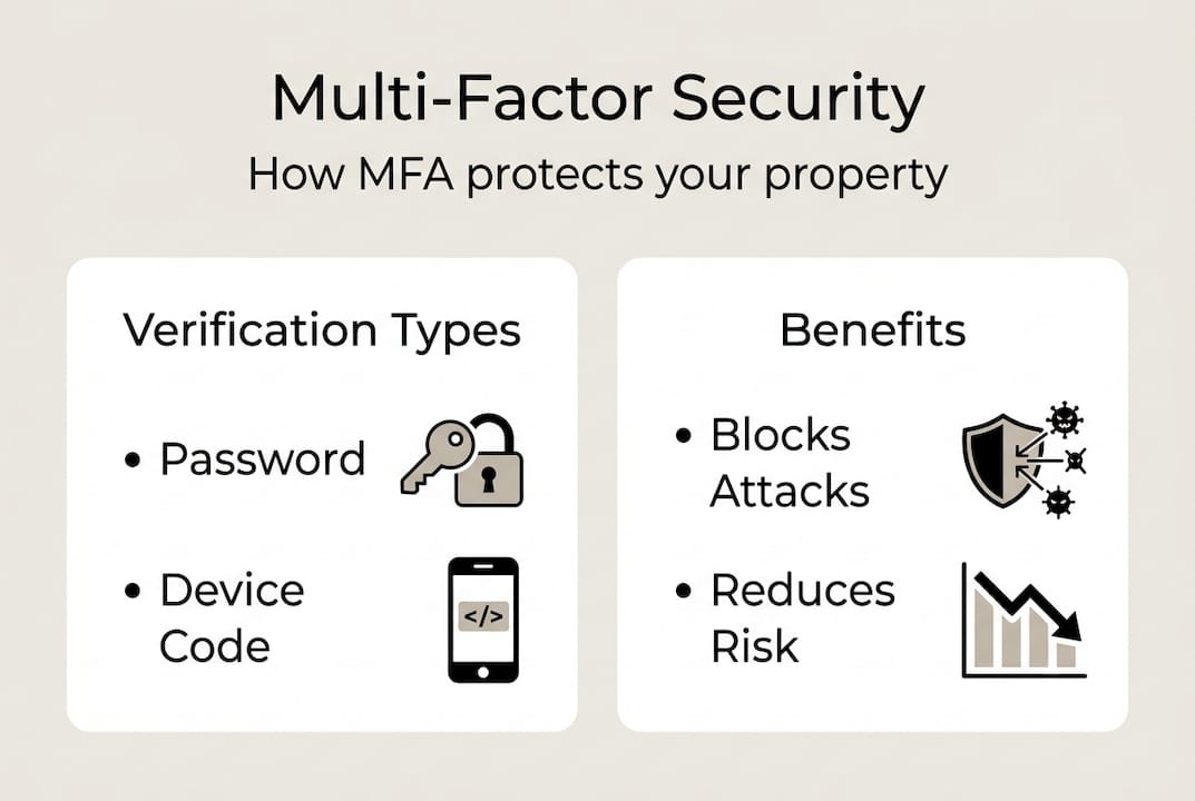 Infographic showing MFA methods and benefits