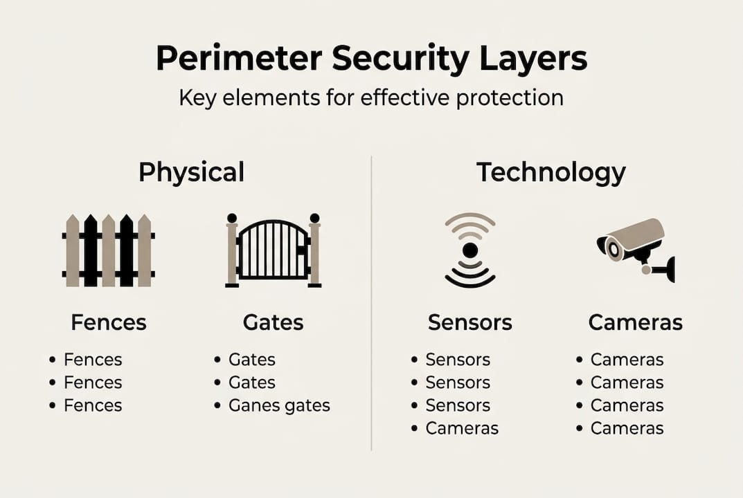 Infographic of perimeter security layers