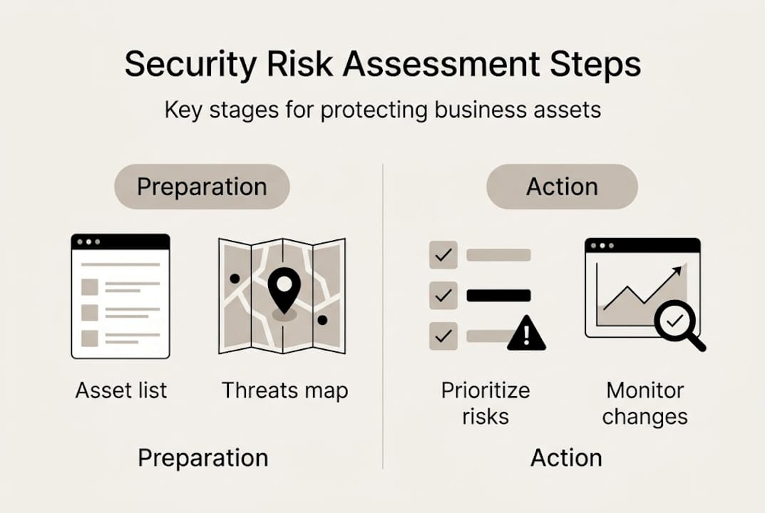 Infographic of business security risk process