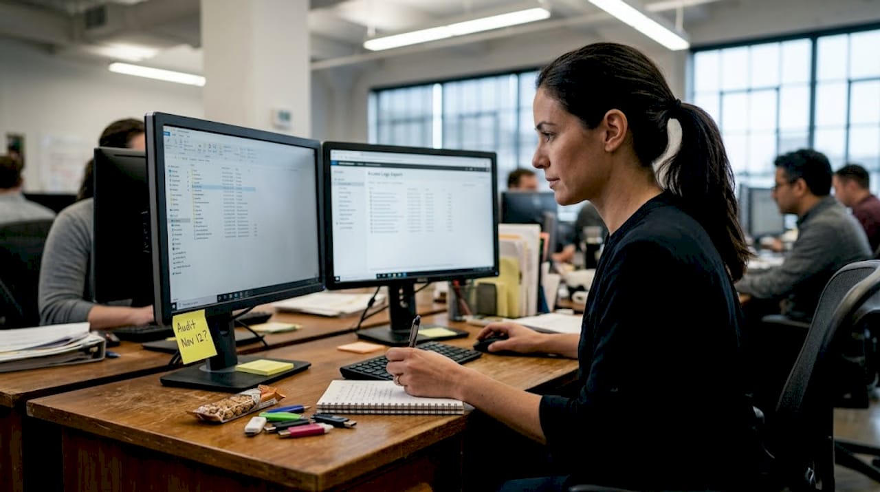 IT analyst exporting access and audit logs