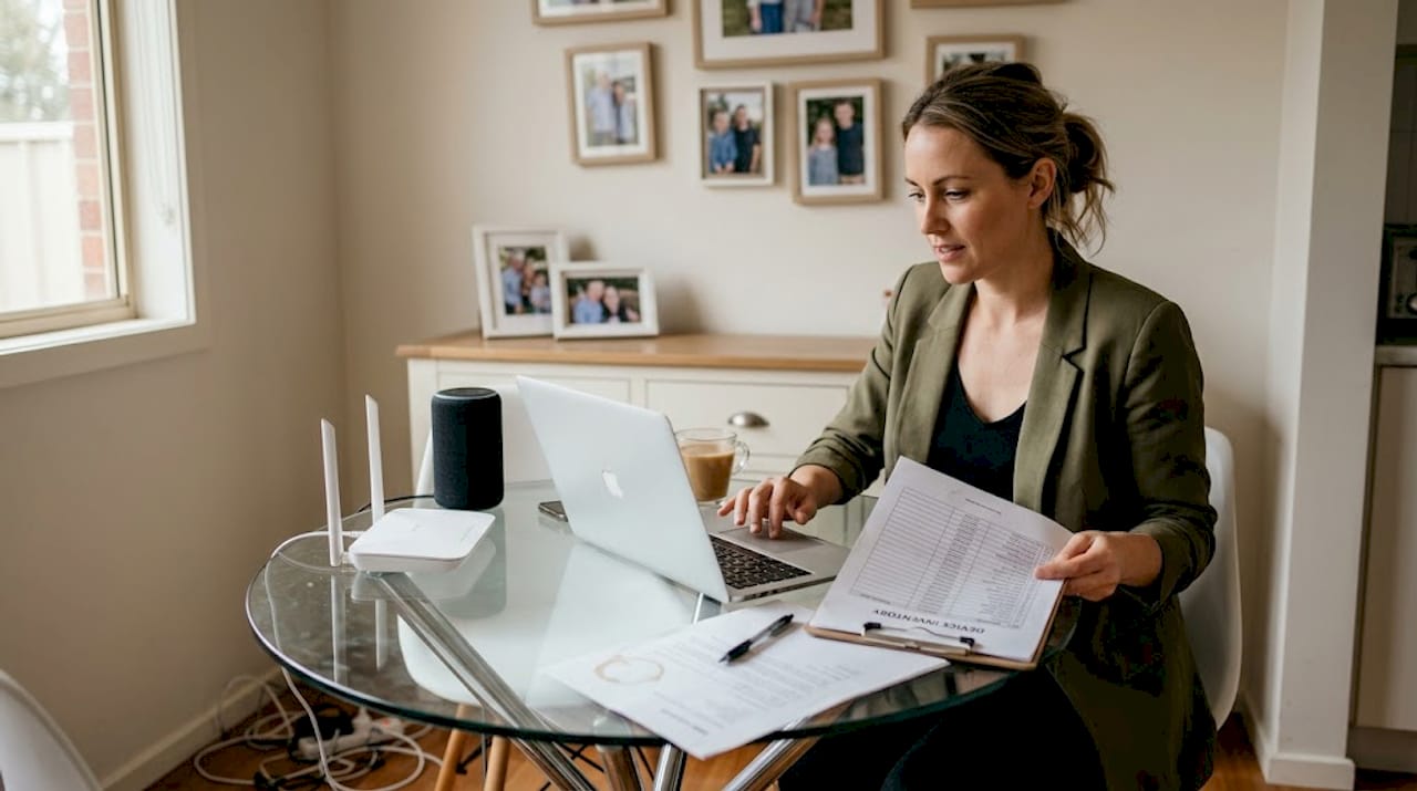 Property manager audits home network devices