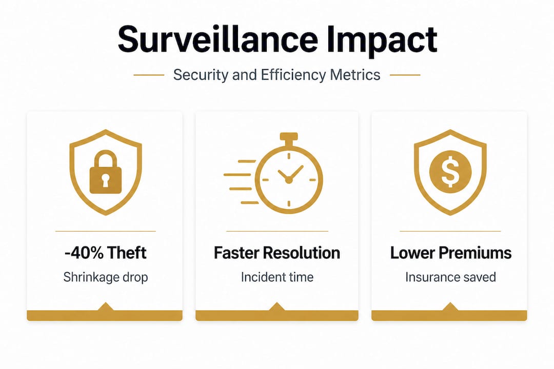 Infographic with stats on surveillance benefits