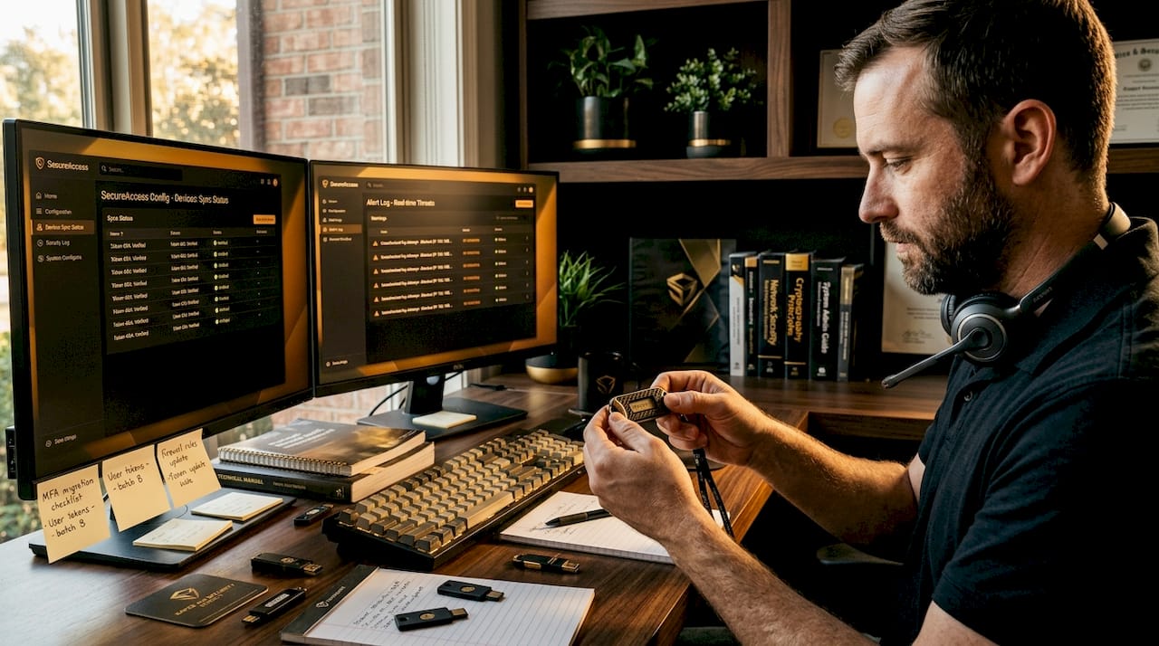 IT manager managing phishing-resistant MFA
