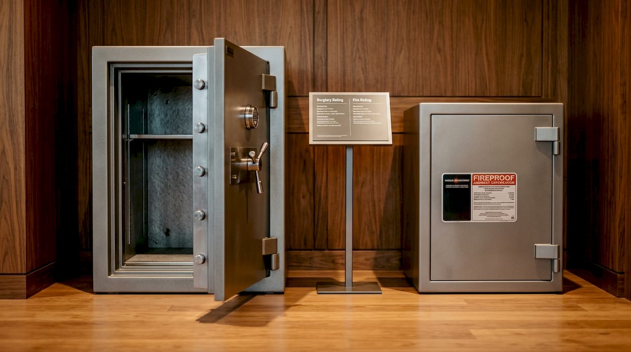 Comparison of burglary and fire rated safes