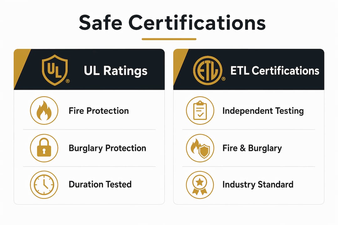 Infographic comparing UL and ETL safe certifications